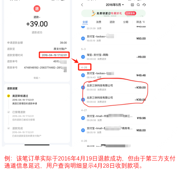 宝钜证券 美团回应“退款疑问”：已修复退款信息滞后问题